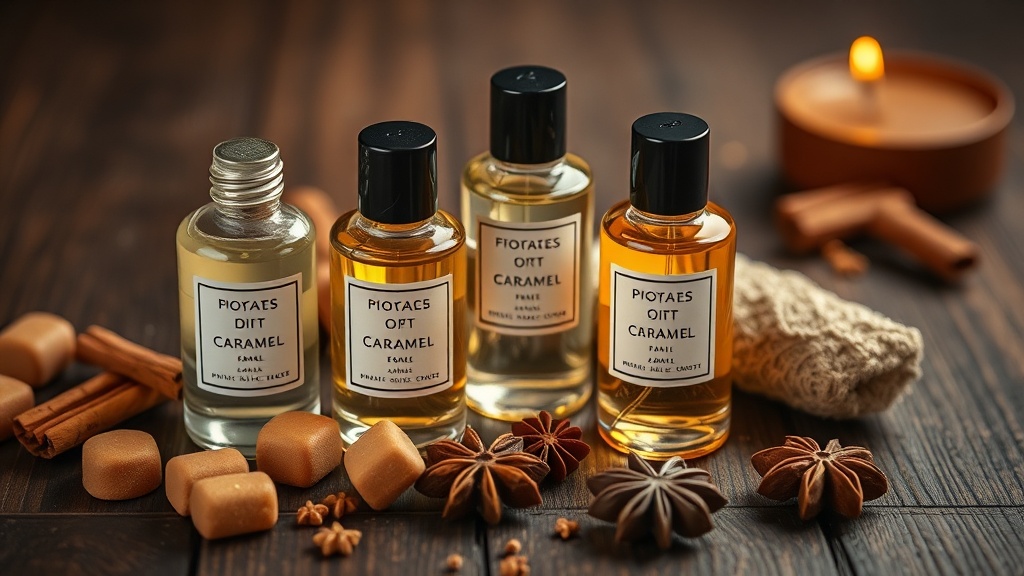 Affordable caramel fragrances with warm spices