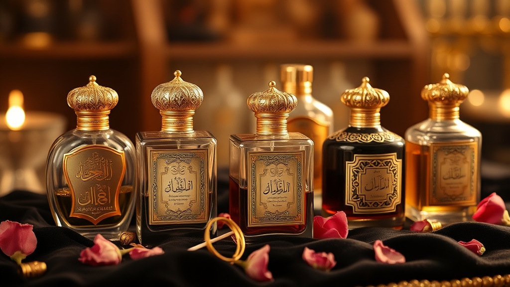 Collection of Arabian perfume bottles