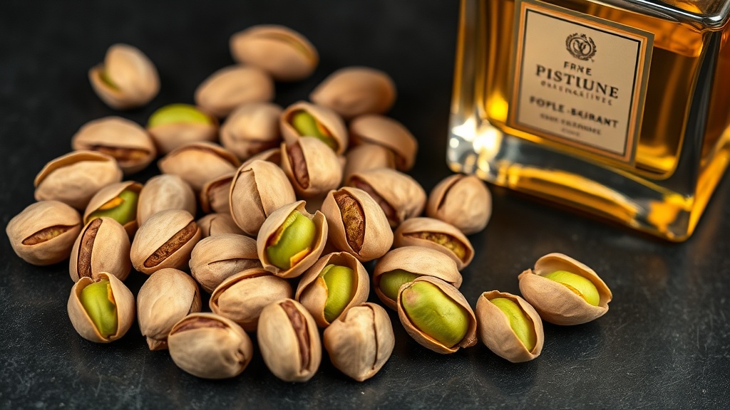Luxurious pistachio fragrance with rose petals